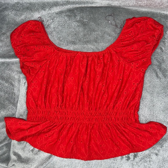Red crop top. - Picture 2 of 5
